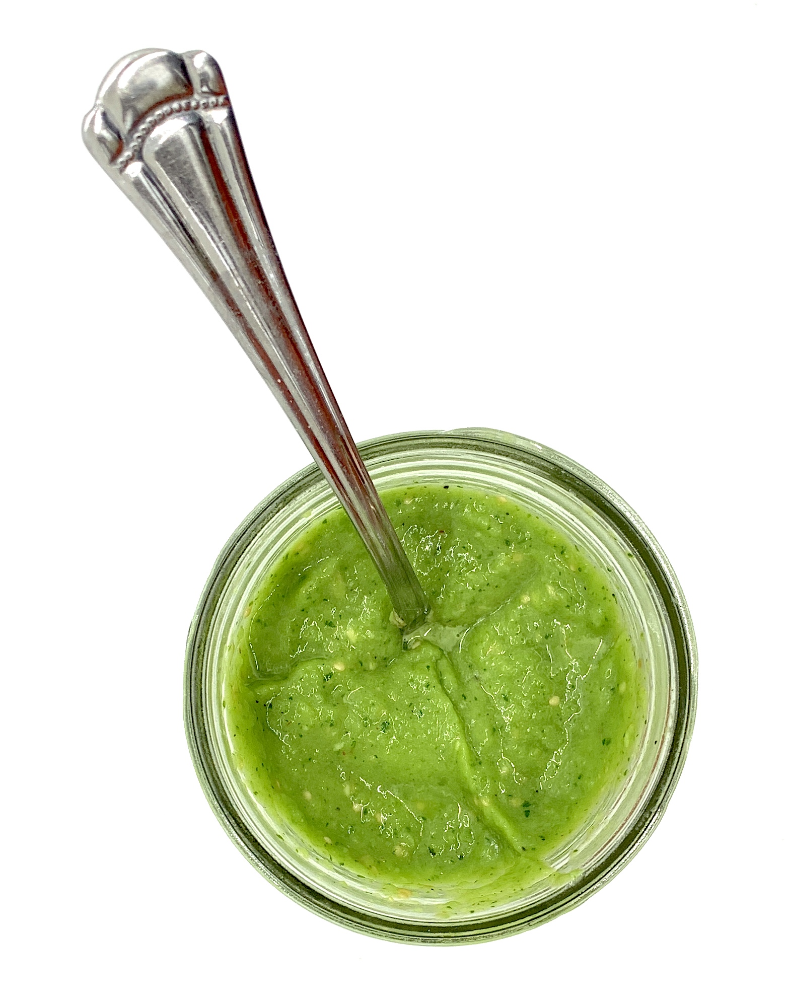 Jar of Salsa Verde with Avocado