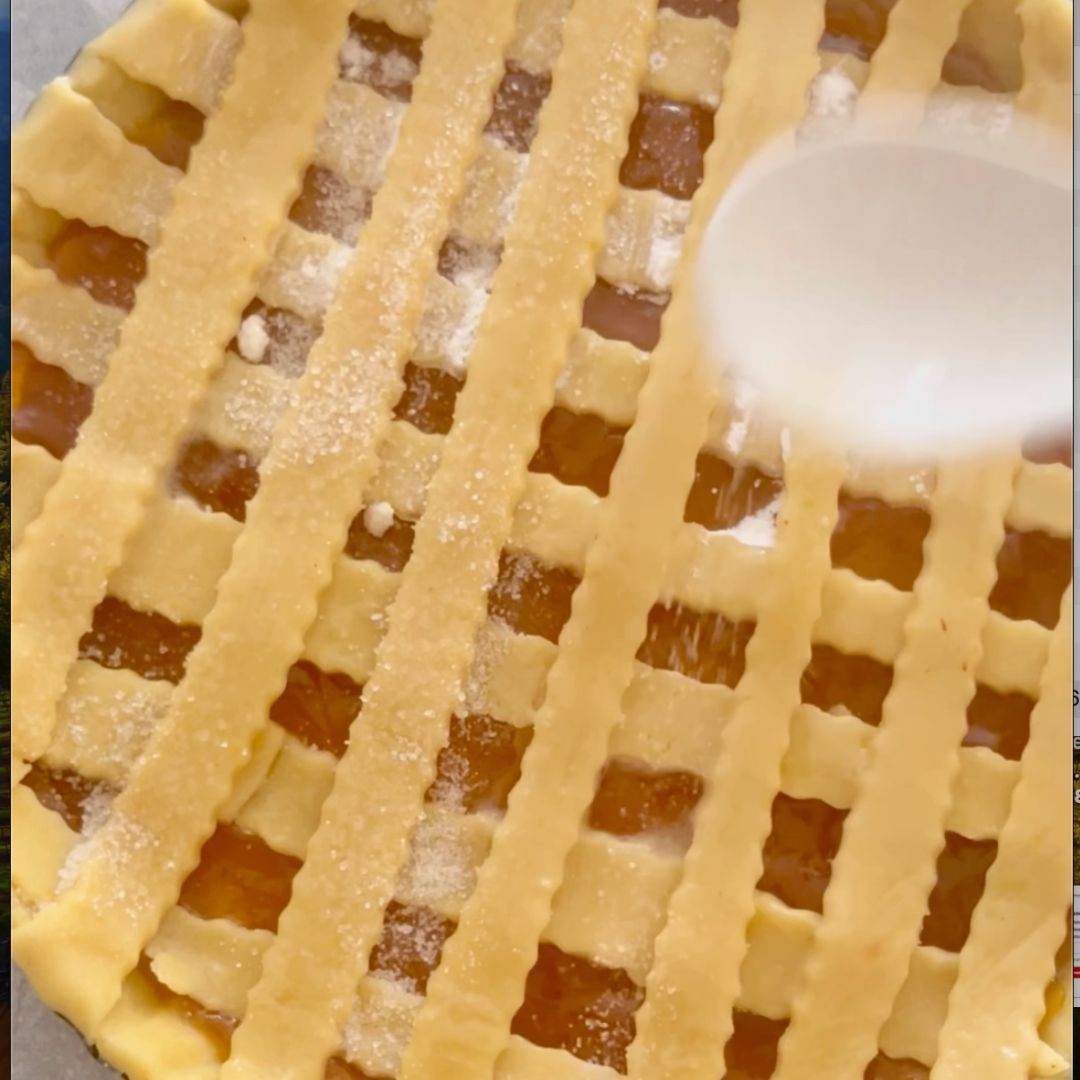 Sprinkle granulated white sugar on top for some extra texture.