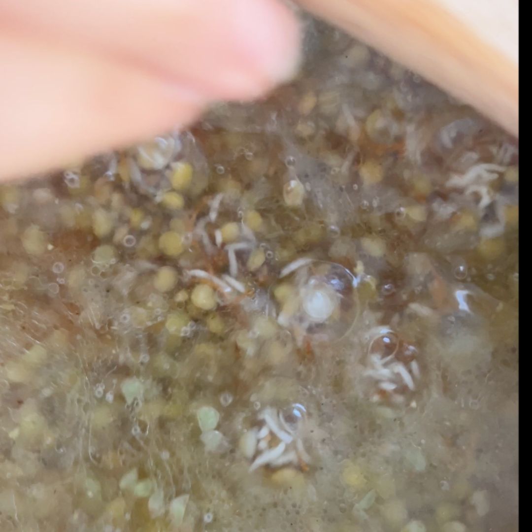 Add hot water off the kettle.