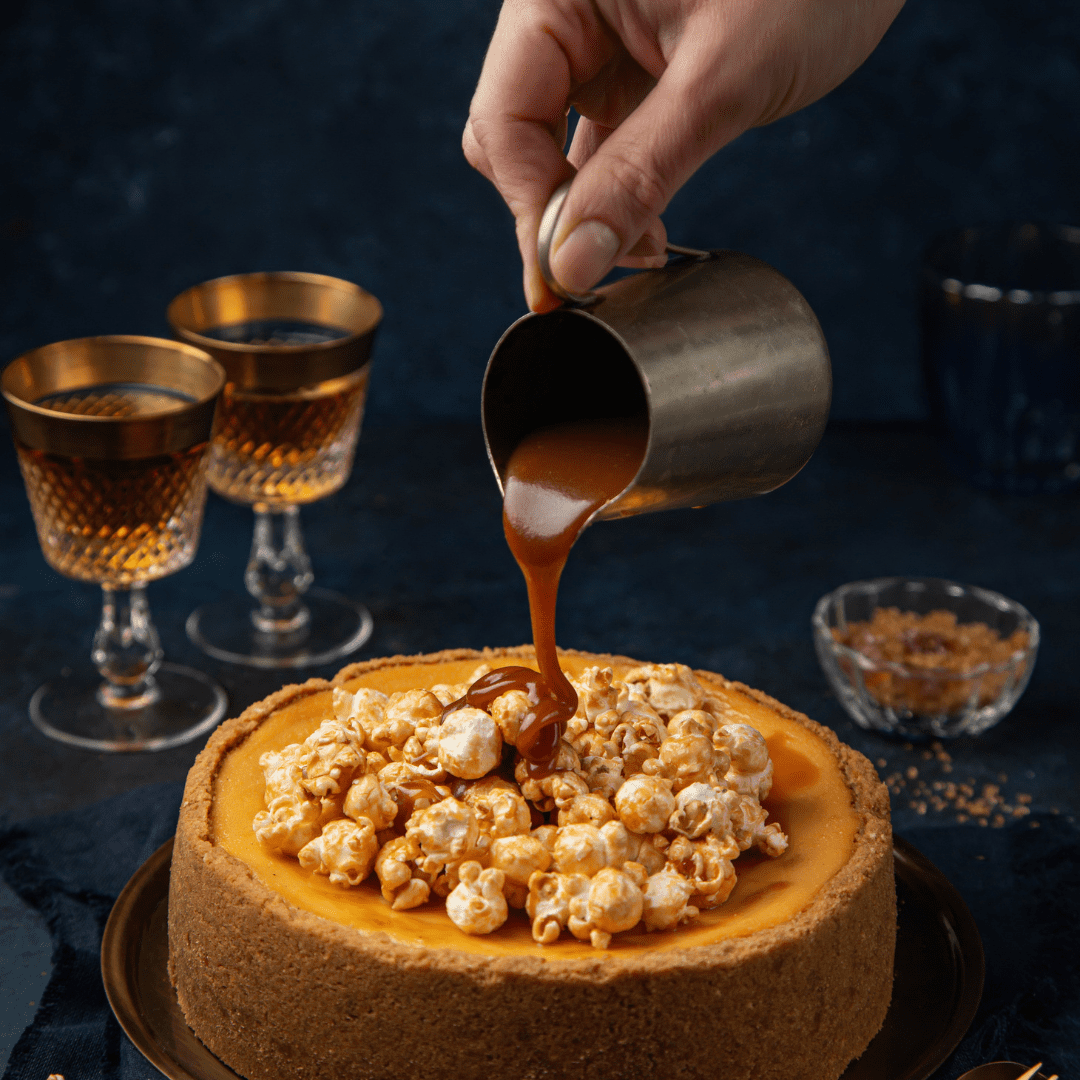 Salted Caramel Drizzled Popcorn