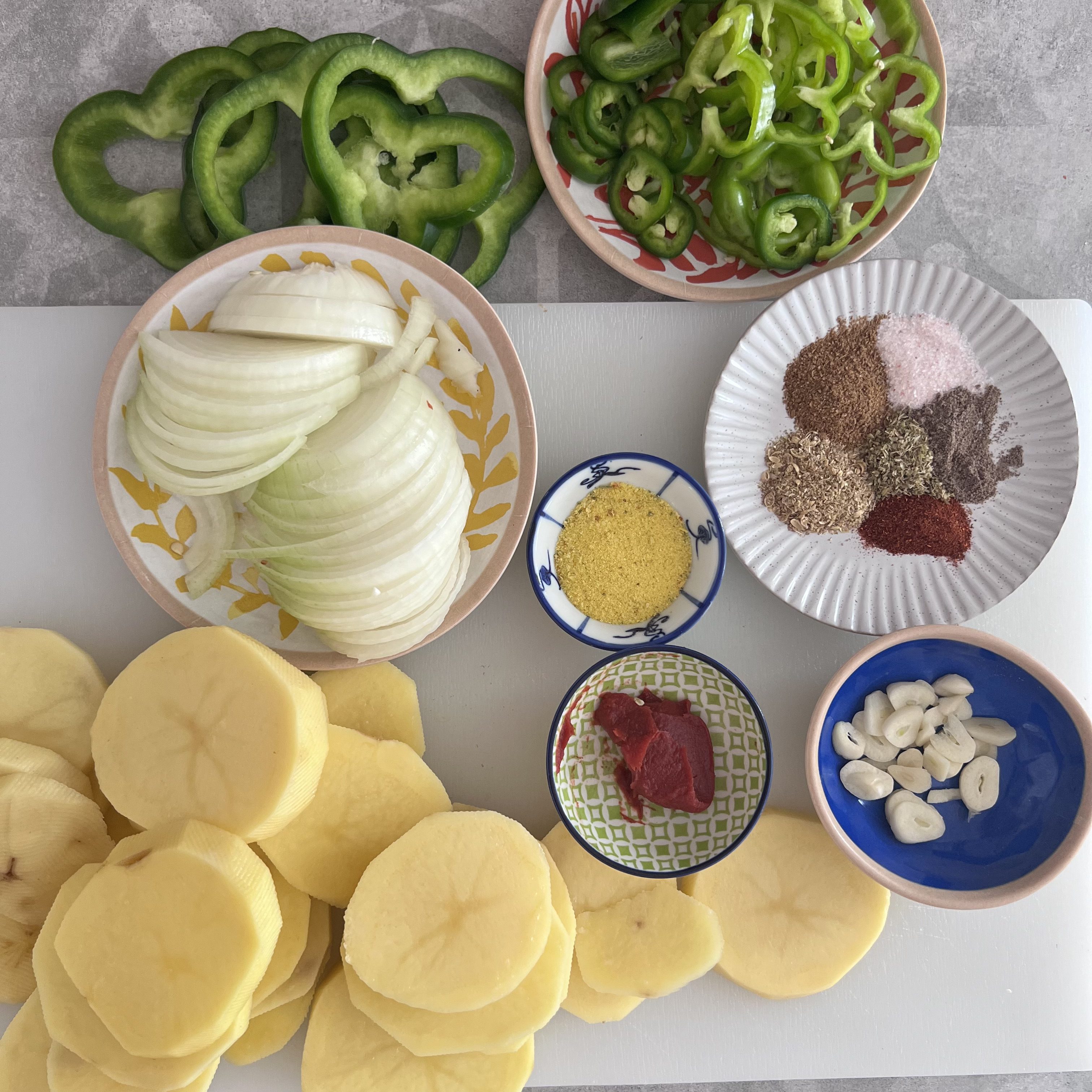 Egyptian Potato Bake Ingredients