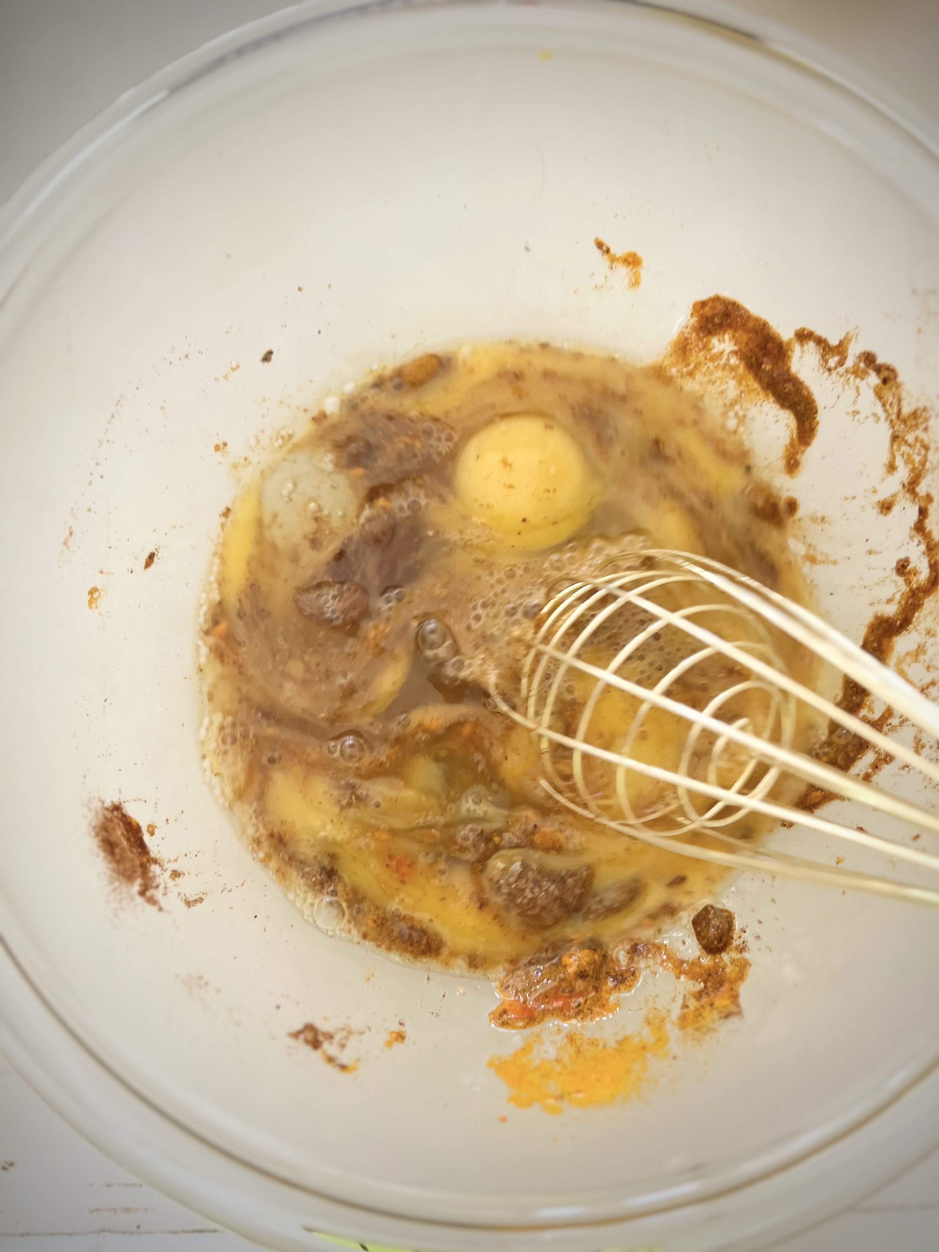 Step 5: Whisk vigorously until the mixture becomes frothy and airy.