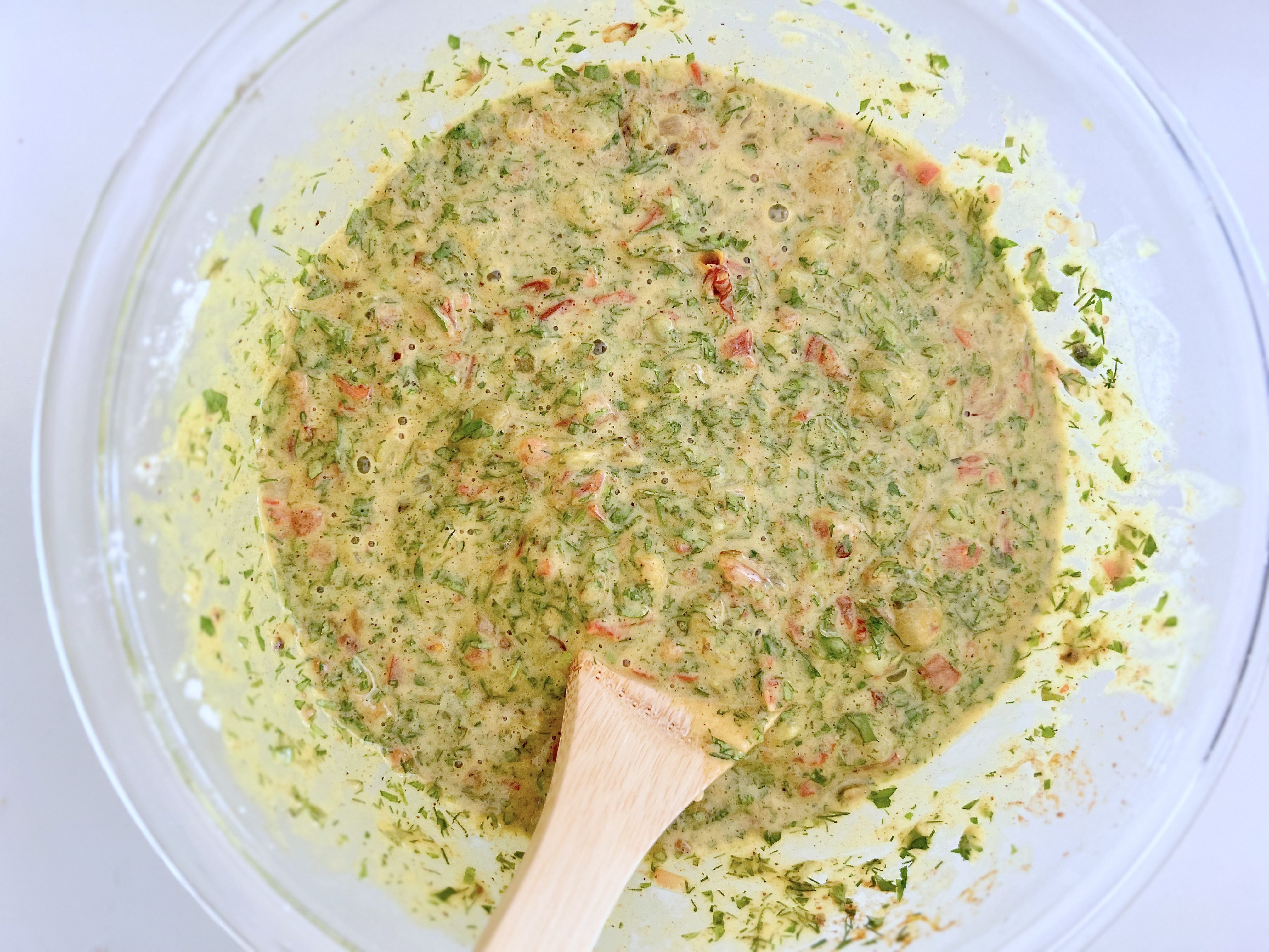 Step 10: Combine with a spatula all the ingredients thoroughly.