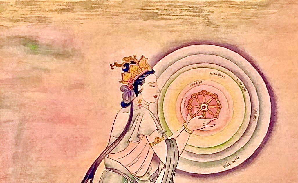 大悲心起  素人畫家張美芳（Joanna)大愛分享「觀世音菩薩手持法輪相」