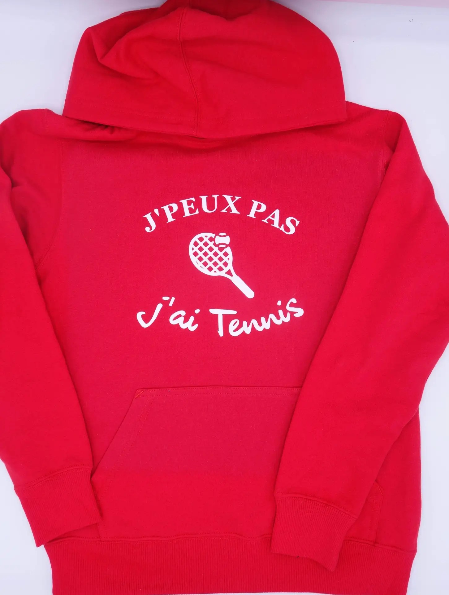 Sweat floqué rouge