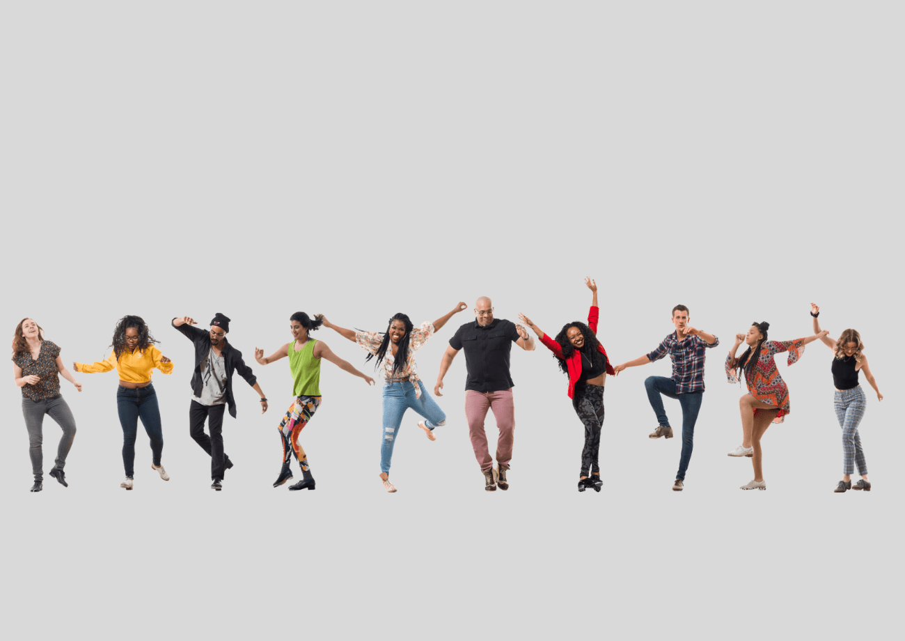 A row of 10 images of individual dance artists
