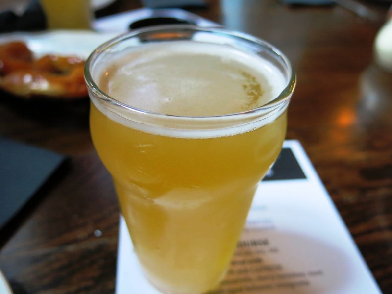Gino's East Hosts Chicago Craft Beer Week Tap Takeover 5 Witte Chicks Dig Me craft beer glass on the table