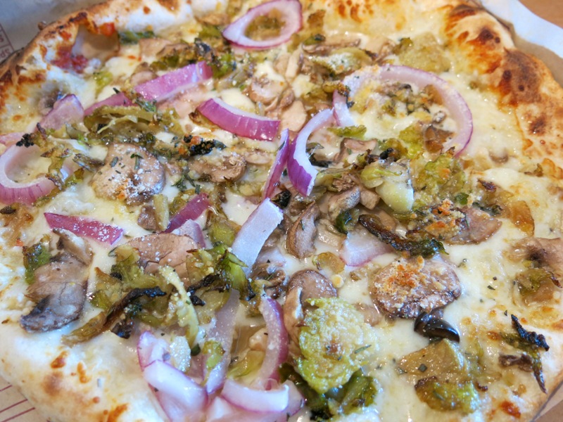 Crispy edges of the MOD Pizza Sienna