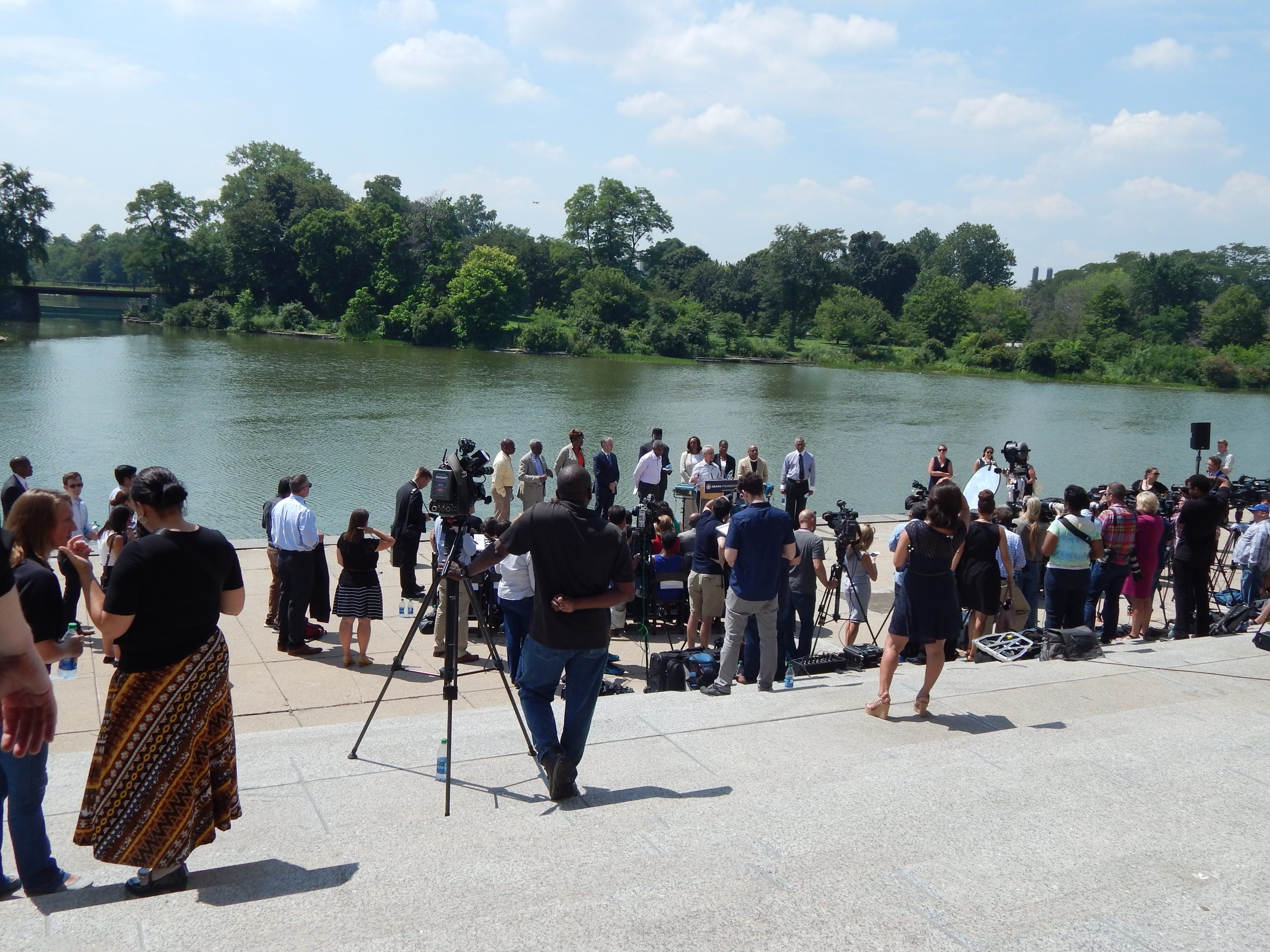 Everybody had a happy face at the Obama Library site debut - Chicago Reader