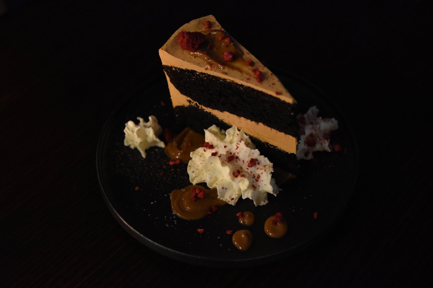 Mole cake and crema at Fitzroy Mexican Restaurant