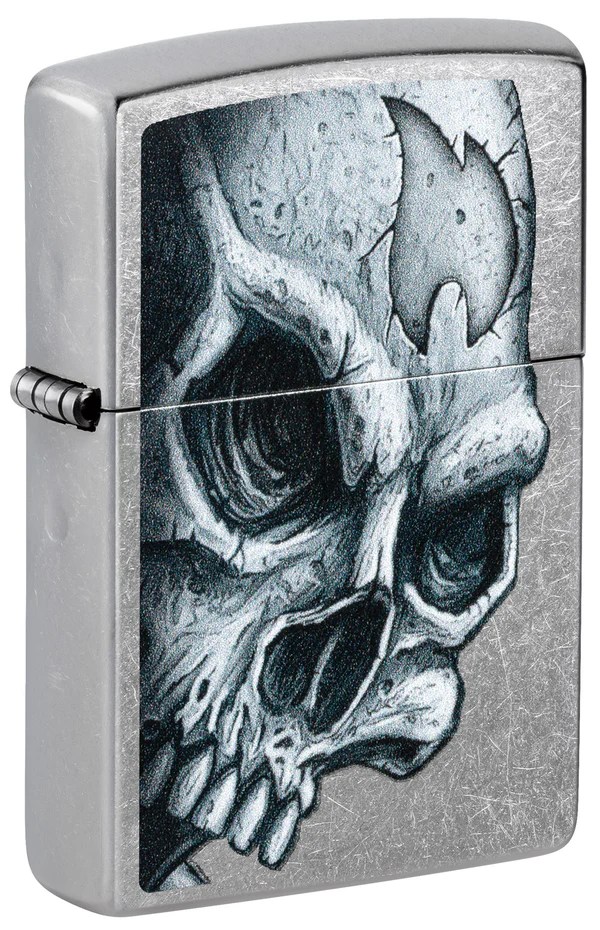 Zippo Αναπτήρας Λαδιού Αντιανεμικός Skull and Flame Design 46587