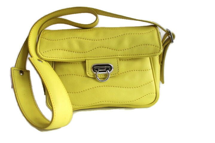 sac cuir jaune