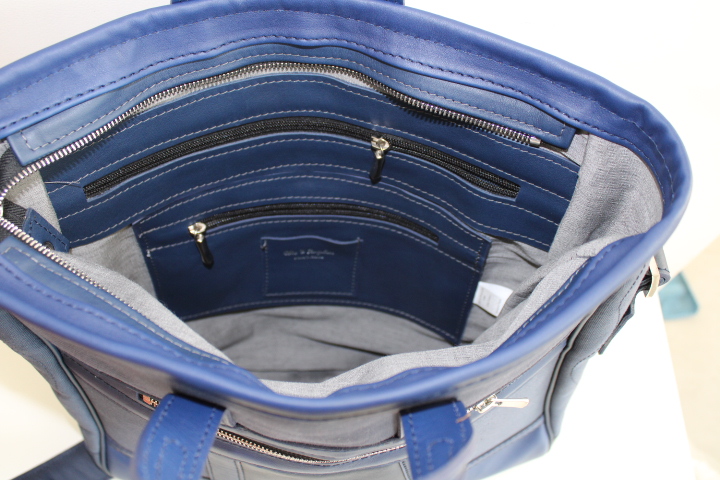 Cabas cuir et toile