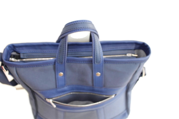 Cabas cuir et toile