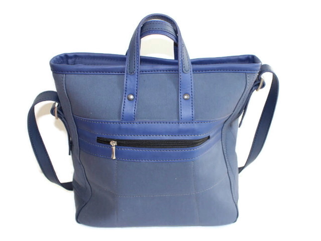 Cabas cuir et toile