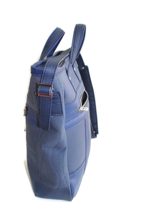 Cabas cuir et toile
