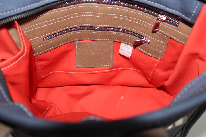 Grand cabas toile et cuir