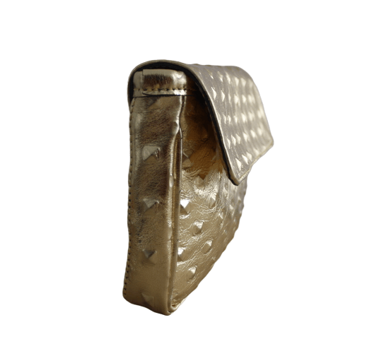 Pochette main cuir Or