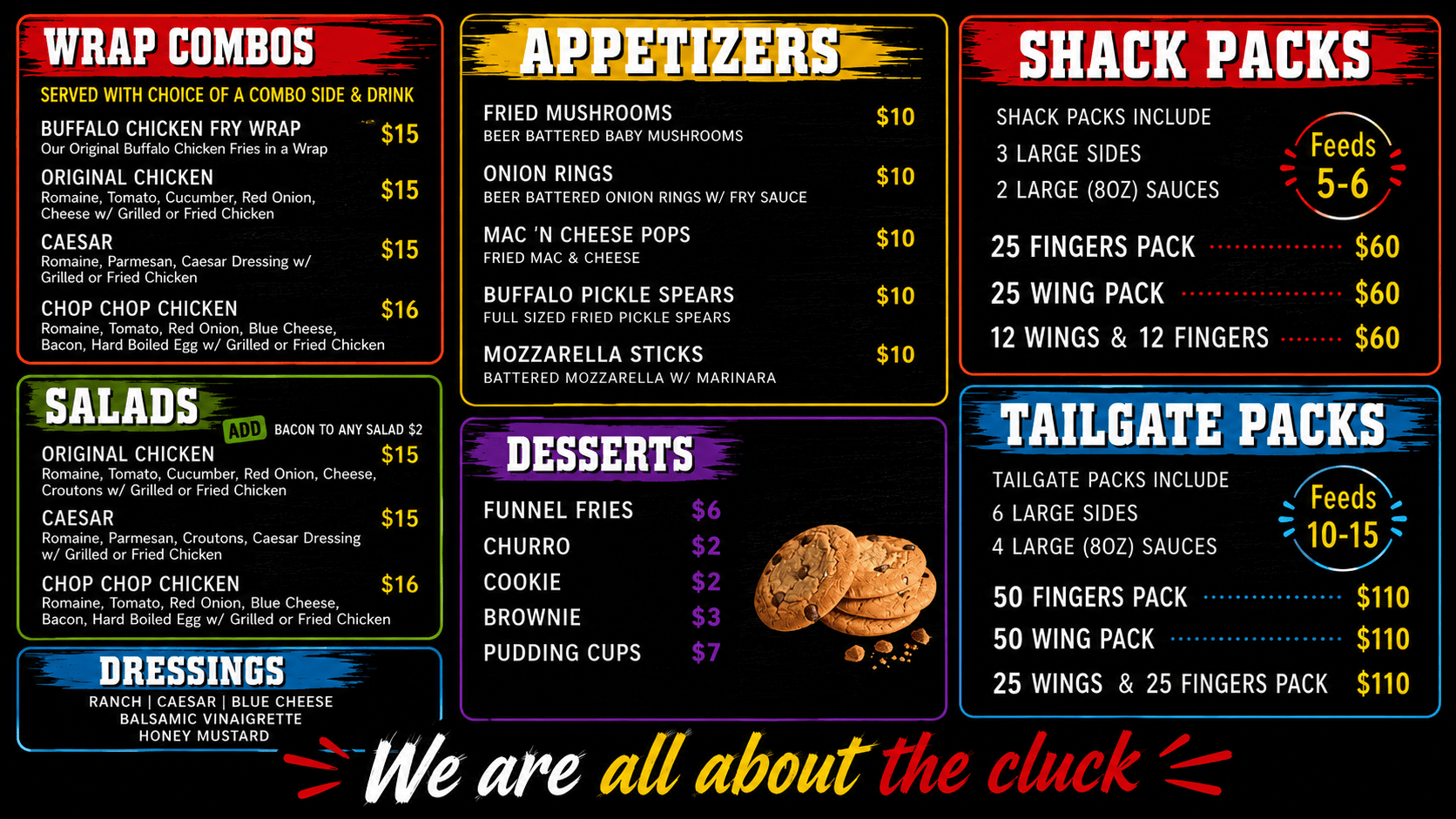 Menu - The Chicken Shack Pasco