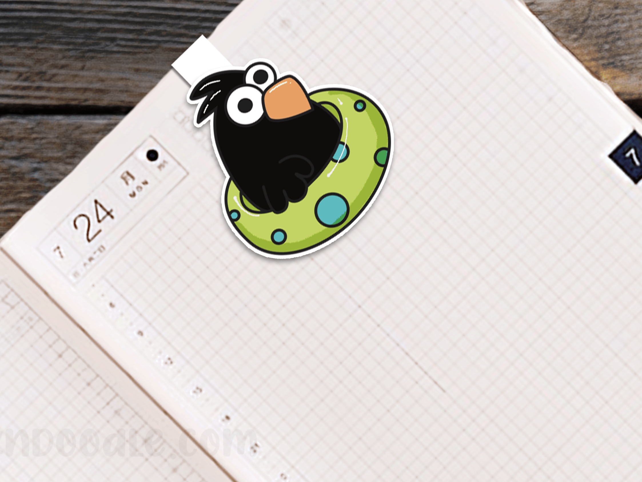 Original Handmade Pool Bird Bookmark - Image 1