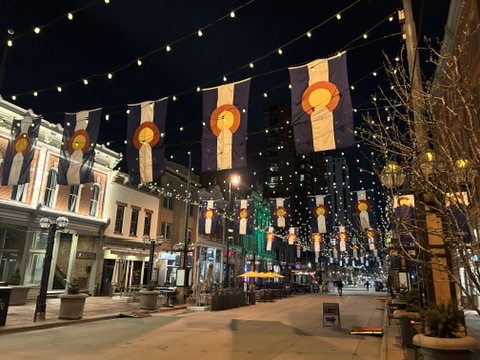 Larimer Square at night