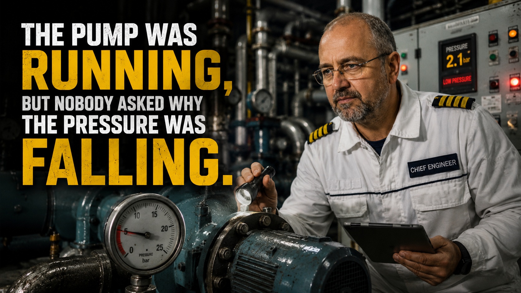 The Pump Was Running, But Nobody Asked Why the Pressure Was Falling