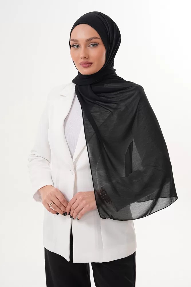 Signature Chiffon Hijab – Black