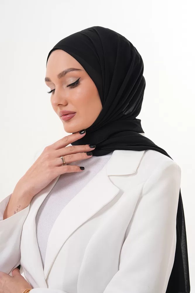 Signature Chiffon Hijab – Black