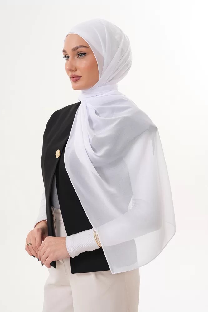 Signature Chiffon Hijab – White