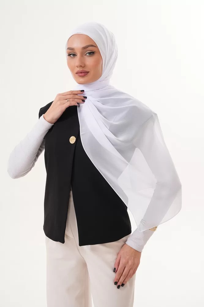 Signature Chiffon Hijab – White