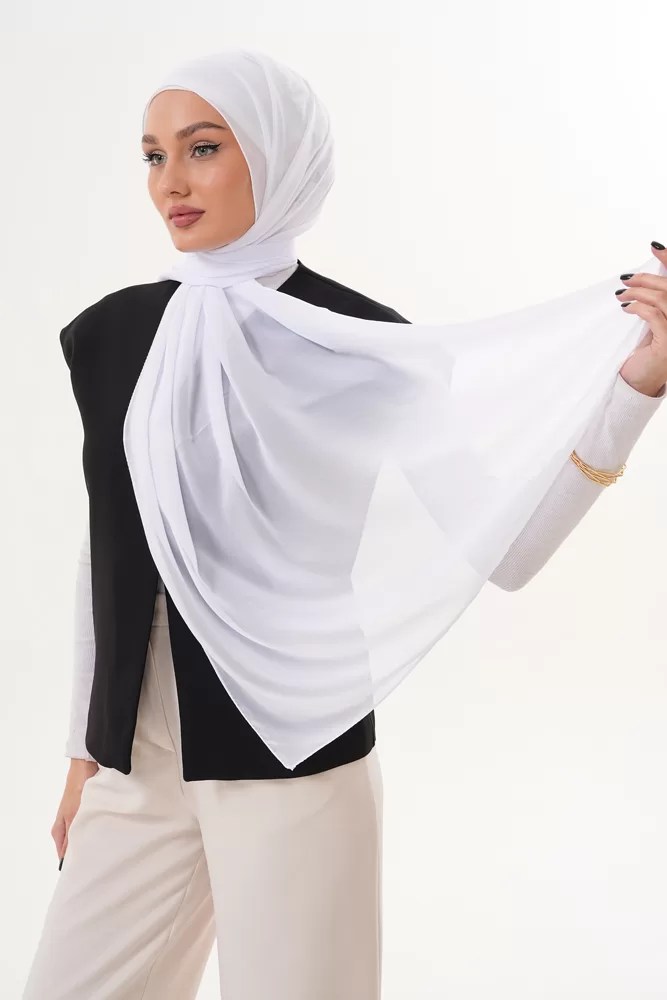 Signature Chiffon Hijab – White