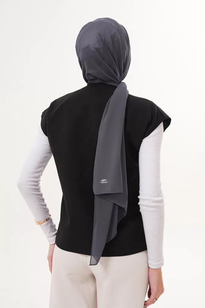 Signature Chiffon Hijab – Gray