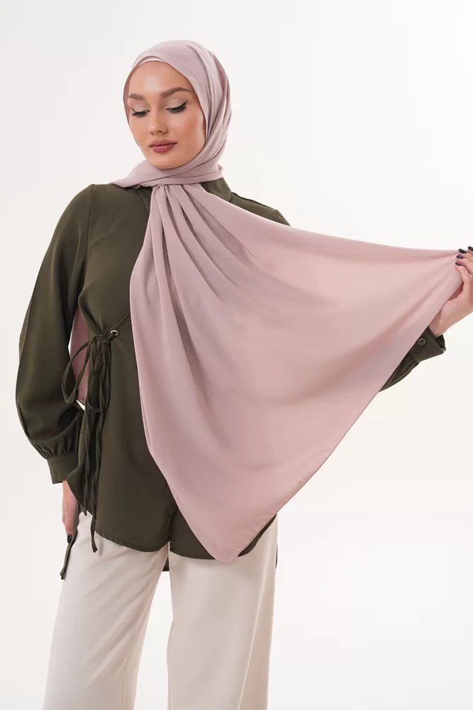 Georgette Hijab - Rose Beige