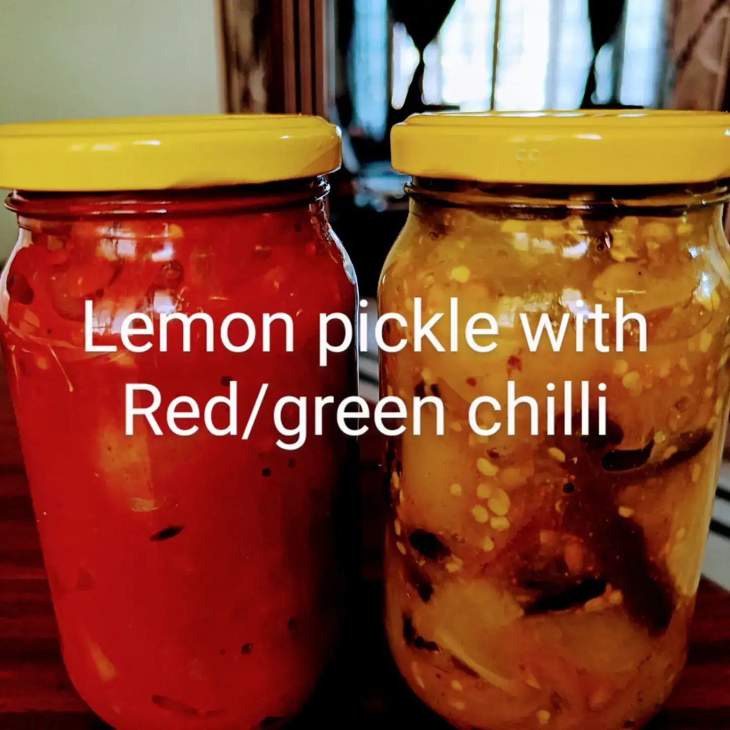 Lemon pickle with red chilli powder