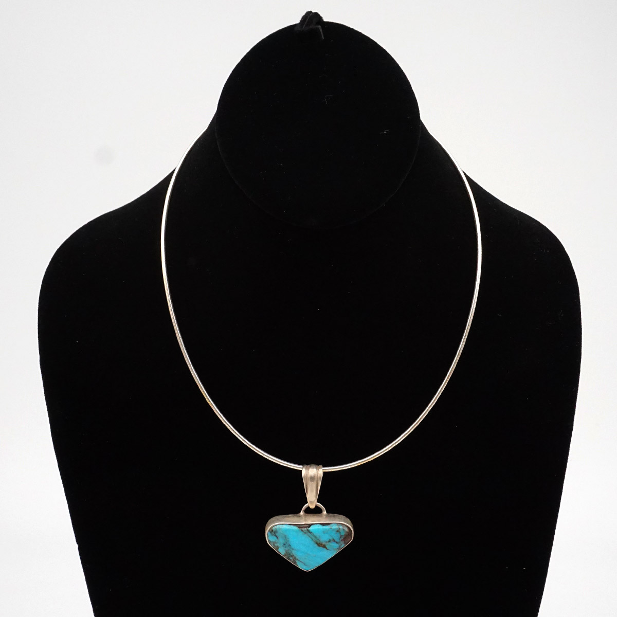 Vintage Turquoise, Heart shaped Pendant Necklace