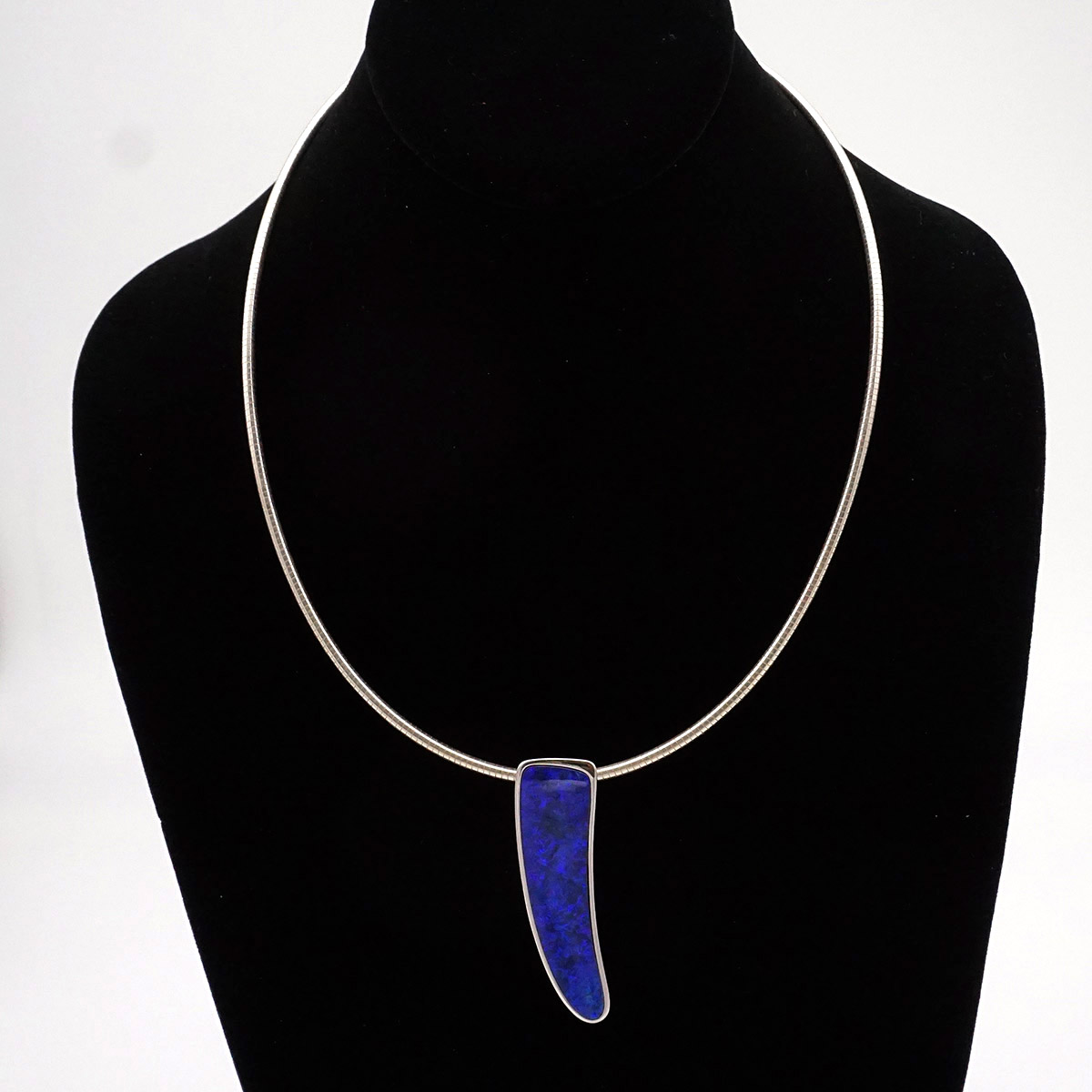 Blue Australian, Andamooka, Opal Necklace