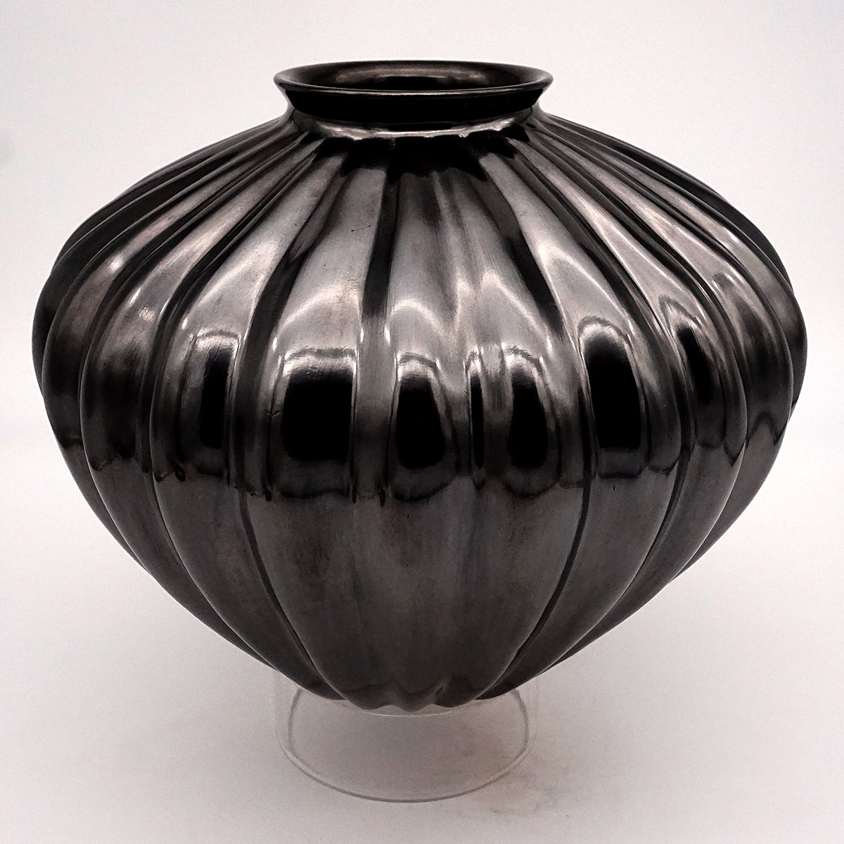 Black Melon Bowl by Hector Ortega, Mata Ortiz