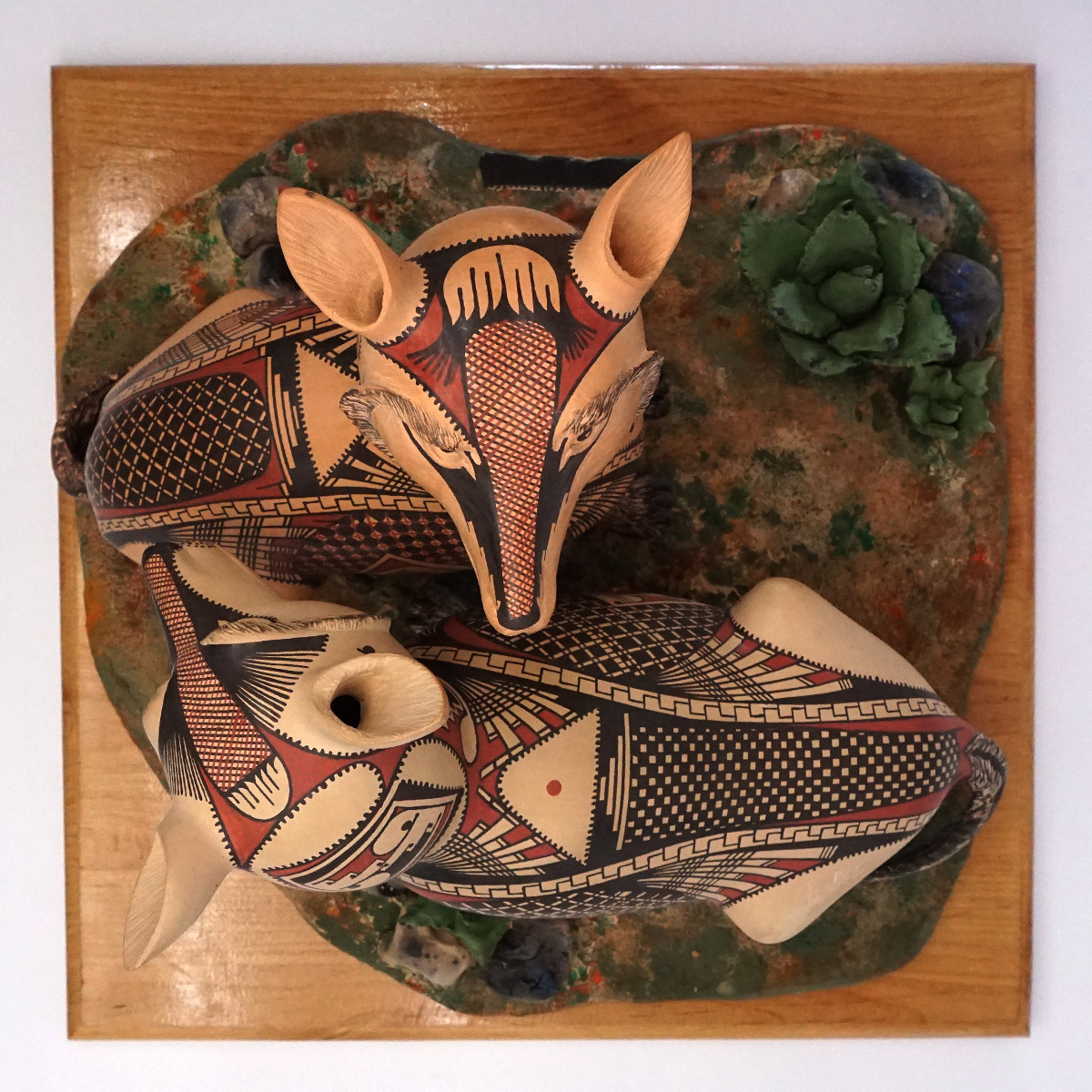 Chimayo Trading Navajo Rugs Pueblo Pottery Fine Art“Los Lobos” by