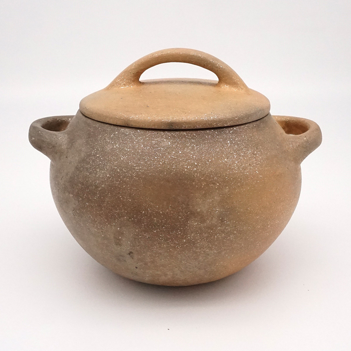Erica Espinoza, 2021, Micaceous Pot with lid