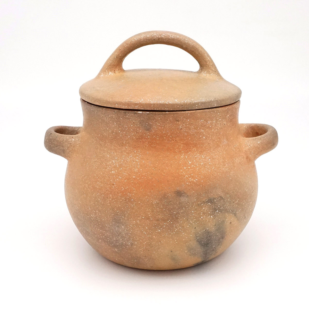 Erica Espinoza, 2021, Micaceous Pot with lid, fully functional