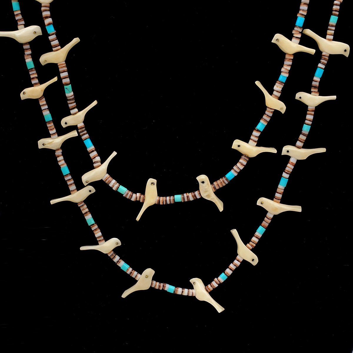 Zuni Bird Fetish Neckace