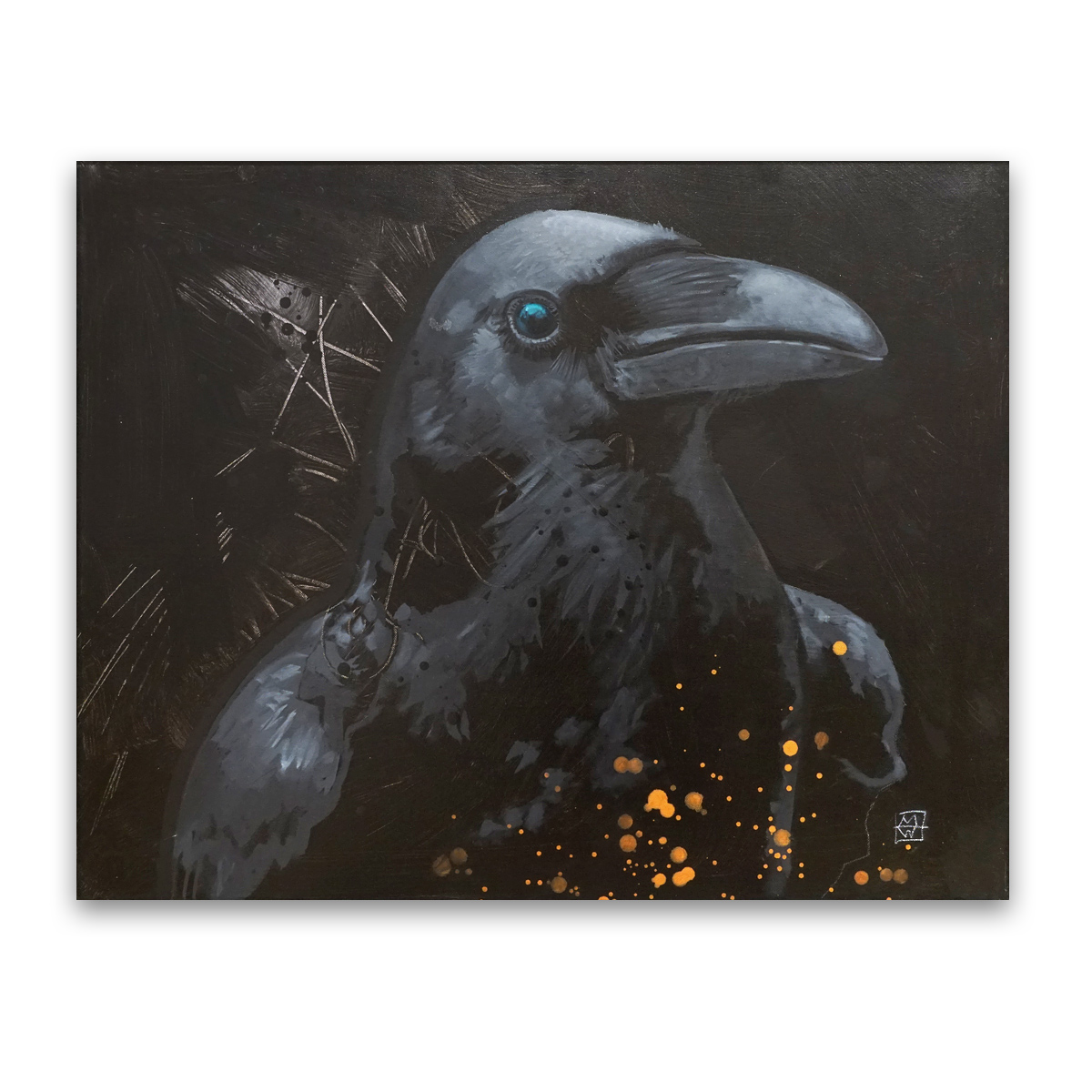 Chimayo Trading Navajo Rugs Pueblo Pottery Fine Art“Black Raven