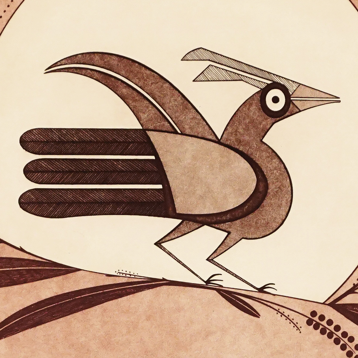 Chimayo Trading Navajo Rugs Pueblo Pottery Fine Art“Zia Bird” by