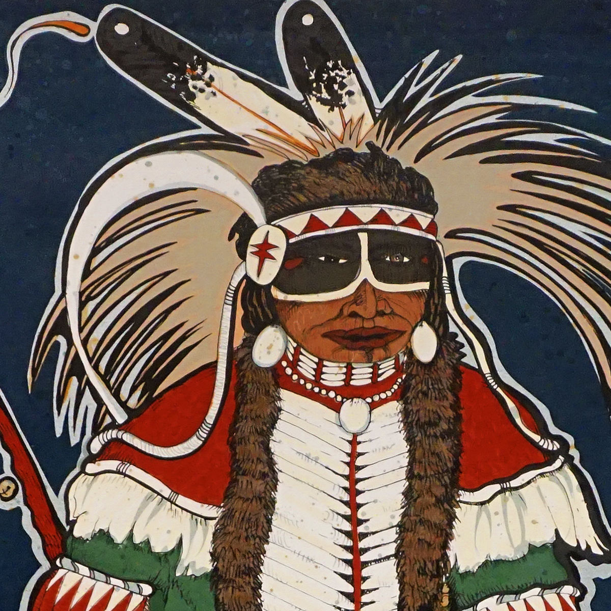 Chimayo Trading Navajo Rugs Pueblo Pottery Fine Art“Warrior Prince