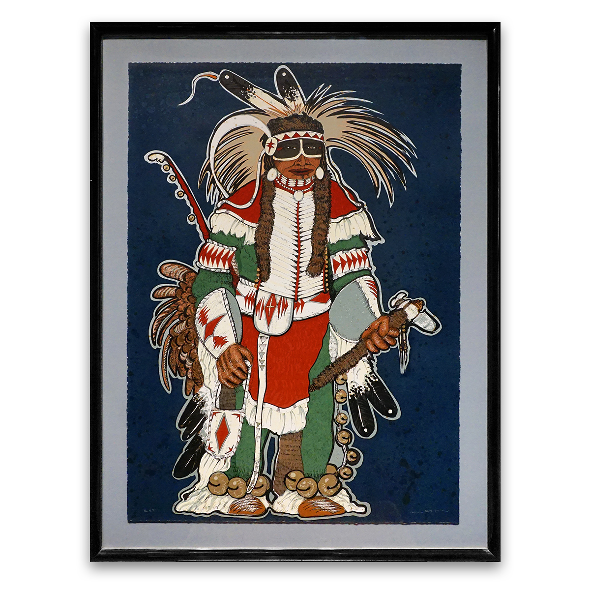 Chimayo Trading Navajo Rugs Pueblo Pottery Fine Art“Warrior Prince