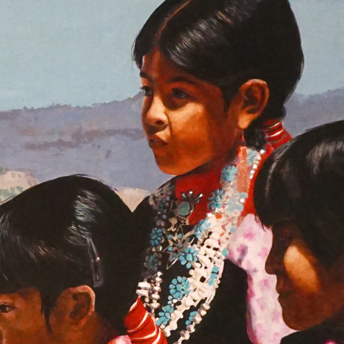 Chimayo Trading Navajo Rugs Pueblo Pottery Fine Art“Zuni Girls” by