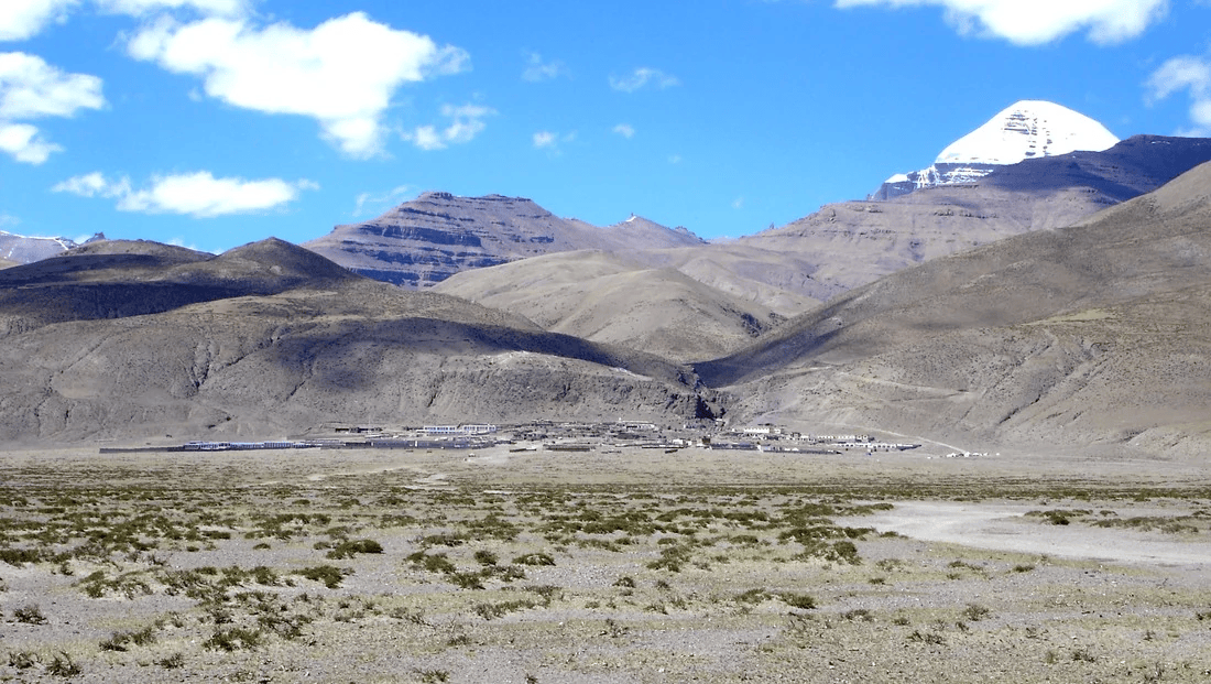 Darchen town at the southern foot of Mount Kailash in Tibet