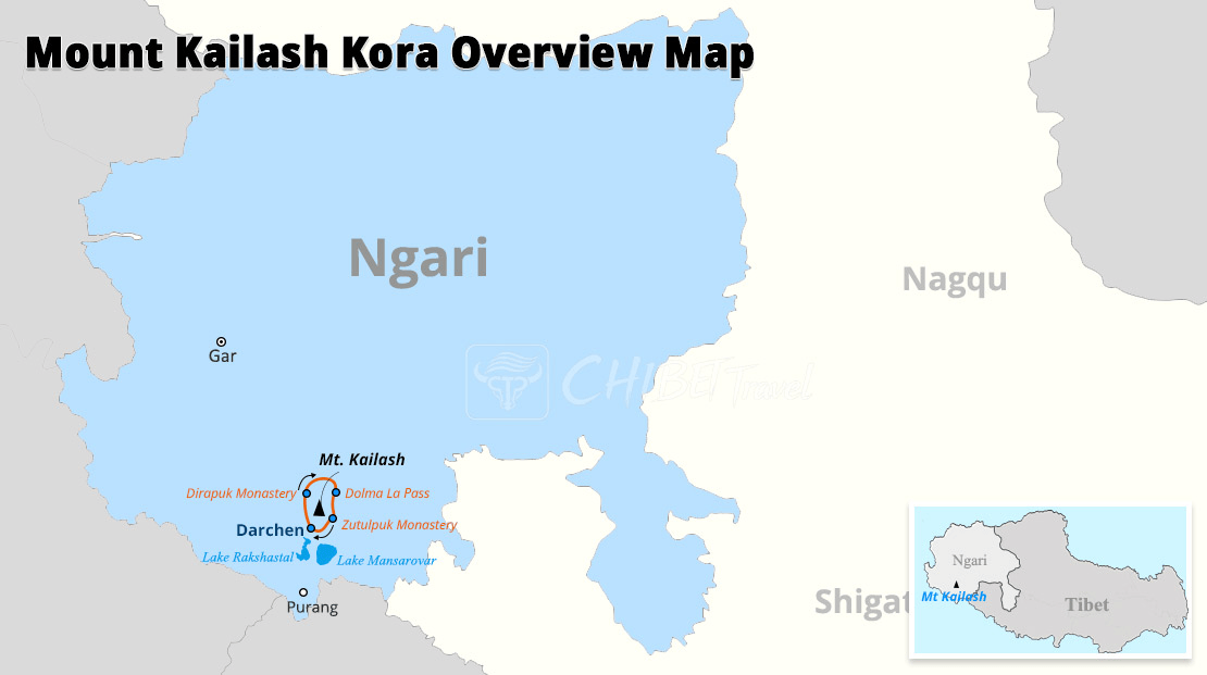 Three day Mount Kailash outer Kora route from Darchen over Dolma La