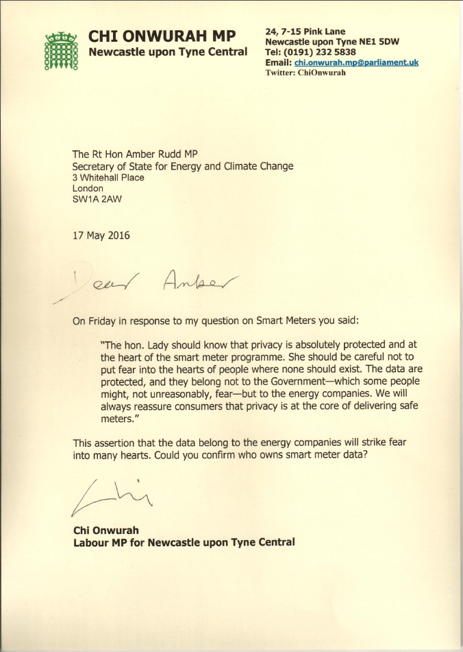 Amber Rudd Letter