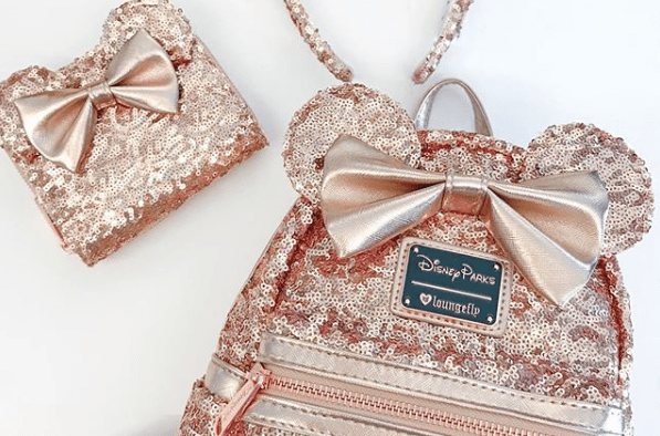 Rose Gold Minnie Mouse Backpack 